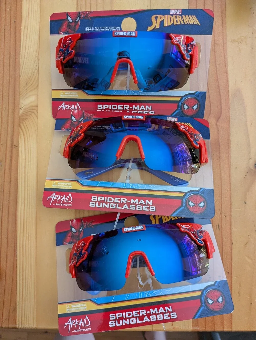 ​NWT Lot of 3 Marvel Spider-Man Kids Sunglasses Arkaid by Sun-Staches